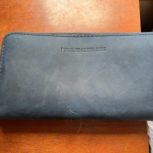 Portland Leather Accordion Zip Wallet - Deep Water